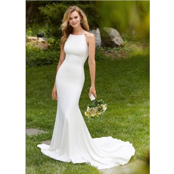 Morilee Bree Exposed Back Wedding Gown - New without tags - Picture 1 of 16